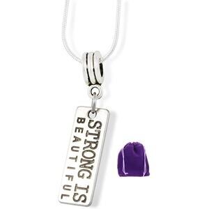 Strong is Beautiful Charm Gym Fitness Necklace Pendant